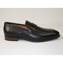 Men's Shoes Steve Madden Soft Leather upper Slip On Penny Acheron Black image 8
