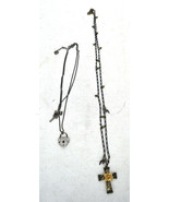 Betsey Johnson Necklace Lace Cross Rosary Bird Heart Locket Key Lot 2 - £35.42 GBP