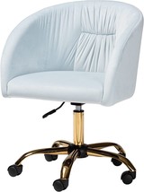 Aqua/Gold Baxton Studio Ravenna Office Chair, One Size. - £170.63 GBP