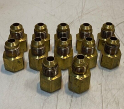 12 Quantity of Fire Pipe Adapter Brass Fittings 21mm OD 16mm Thread (12 Qty) - £23.20 GBP