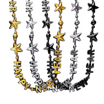 12-Piece NYE Bead Necklace Collection - Adjustable Chains &amp; Mixed Gemstones - $903.23 MXN