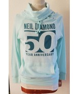 50 Year Anniversary Neil Diamond NEW Sweatshirt Sweater Mint Green Blue ... - £38.95 GBP
