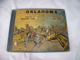 1952 Whitman Picture Book Of Oklahoma Bernadine Bailey Oil Cowboys+ - £5.43 GBP
