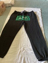 Young &amp; Reckless Mens XXL Jogger Sweatpants Black Green Mint Graphic NWT - $29.70