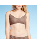 Xhilaration Juniors&#39; Textured Bralette Bikini Top Snake Print Medium NWOT - $277.88 MXN