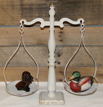 Antique Rustic White Balance Scale Vintage Reproduction Scale Tabletop Decor New - £58.63 GBP