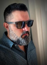 Square Wood Sunglasses, Rectangular Ebony Wood Sustainable Sunglasses - $75.00