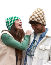 Checkerboard Beanie Hat - $13.41