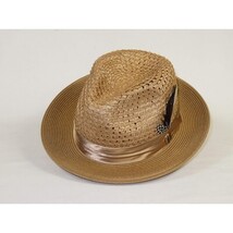 Men's Summer Spring Braid Straw style Hat by BRUNO CAPELO JULIAN JU911 Tan image 3