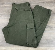 VF Imagewear Size 40 X 30 Olive Green Pants Double Knee Work Duck Canvas... - £17.35 GBP