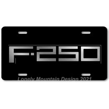 Ford F-250 Inspired Art on Black FLAT Aluminum Novelty Truck License Tag Plate - $17.99