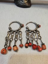 Ancient Berber Tribal Earrings made of  sterling silver and natural anti... - $251.10