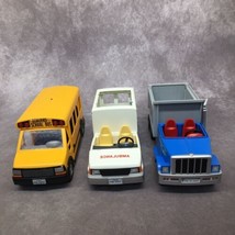 Playmobil School Bus, Ambulance, Dump Truck- Missing Parts- See all pictures - £15.41 GBP