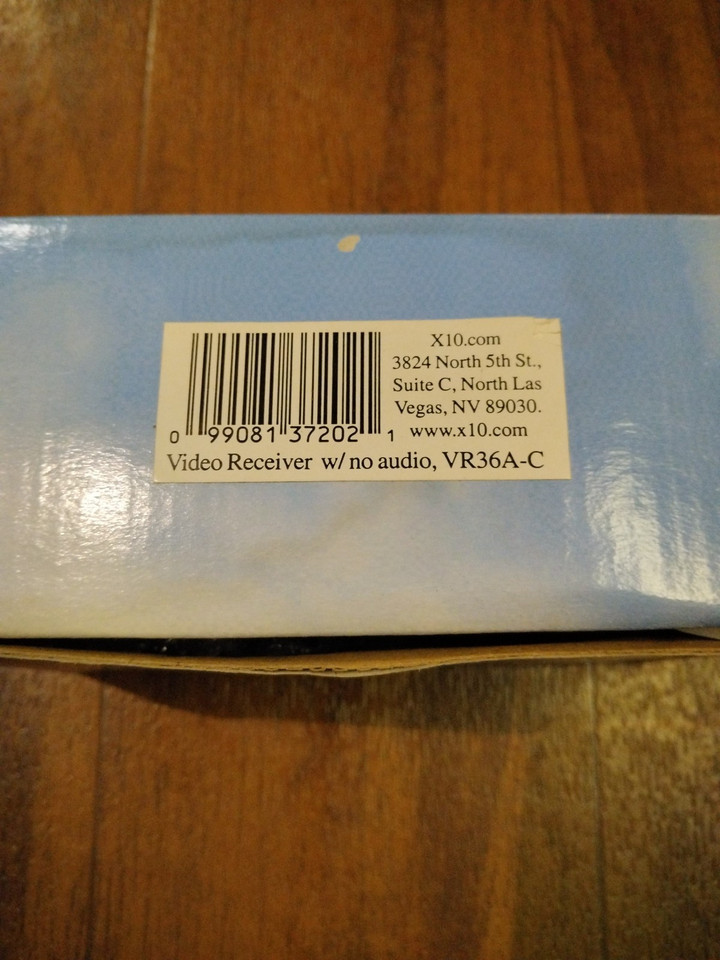 X10 Video Receiver with no Audio Wireless VR36A NEW - $11.88