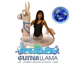 NIB POOL CANDY 48&quot; Jumbo Llama Beach Tube Swimming Inflatable Float Toy ... - $34.99