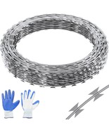VEVOR Razor Wires, 147 ft Razor Barbed Wire, 3 Rolls Razor Wire Fencing ... - €93,38 EUR