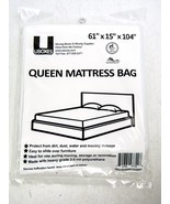 UBoxes Queen Size Mattress Bag Fits Most Pillow Tops 61&quot; x 15&quot; x 104&quot;, 2... - £10.22 GBP
