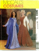 McCalls 3653 Misses 6-12 Camelot Ren Faire Dress Gown Costume pattern UNCUT VTG - £22.57 GBP