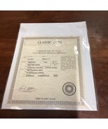 Danbury Mint Certificate Of Title - 1957 Red &amp; White Mercury Turnpike Cr... - $282.25 MXN