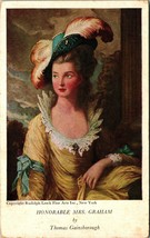 Honorable Mrs. Graham Gainsborough Painting Hat Advertising Postcard 1945 - £4.16 GBP