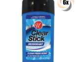 6x Sticks U Clear Clean Fresh Scent Deodorant | 2.25oz | All Day Protect... - $22.31