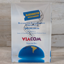 Blockbuster Viacom Merger Executive Company Bookend Paperweight 6&quot; 3D 19... - $474.05