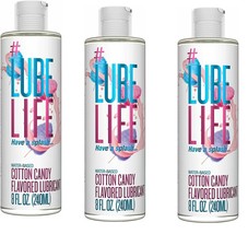 3xLubeLife Cotton Candy Flavored Water Based Lubricant -Sex Lube 8 Fl Oz... - $26.72