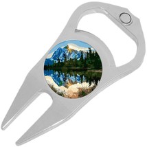 Sun Over Mountain Lake Golf Ball Marker Divot Repair Tool Bottle Opener - $11.76