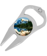 Sun Over Mountain Lake Golf Ball Marker Divot Repair Tool Bottle Opener - $16.01 CAD