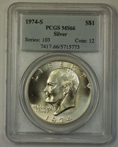 1974-S Silver Eisenhower Dollar Ike MS66 PCGS 66 Mint State  20150028 20140164 - £29.65 GBP