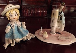 Lino Zampiva Italy Rare Collectable Ceramic Miniature Figures Signed By ... - £78.35 GBP