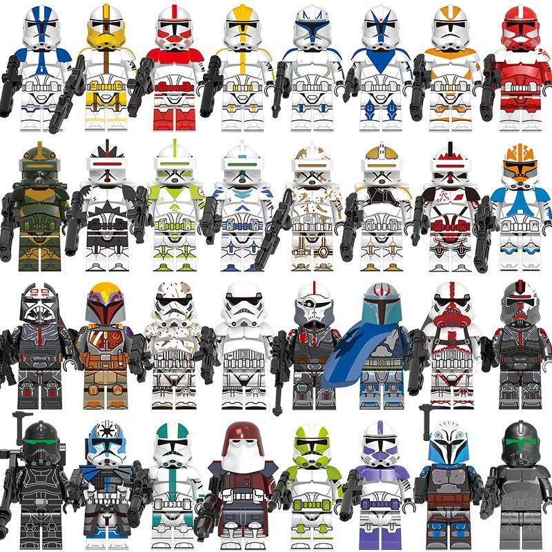 Star Wars The Bad Batch Clone Trooper Commander Captain Grey 32pcs Minifigures