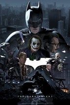 2008 Batman The Dark Knight Movie Poster 11X17 Joker Heath Ledger Gotham DC  - £9.29 GBP
