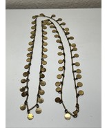 Vtg Vendome Signed Gold Toned Single Strand Dangle Disc Station Necklace... - $34.30 CAD