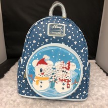 Loungefly Disney Mickey &amp; Minnie Snow Globe Mini Backpack (WDBK1850) - $70.00