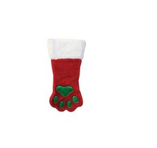 MPP Dog Holiday Stockings Pet Paw Print Xmas Red Green Festive Christmas Decorat - £11.09 GBP+