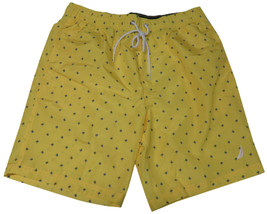 Nautica All Over Flag Logo Mens Swim Trunks Vibrant Yellow Size X-Large ... - $24.99