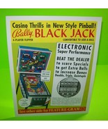 Black Jack Pinball FLYER Original 1976 Vintage Promo Artwork Retro Playi... - £38.25 GBP