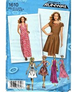 Simplicity Pattern Project Runway 1610 Dress Misses Szs 12 - 20 Cummerbu... - $5.00
