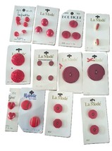 Novelty &amp; Vintage Buttons Red Colors La Mode Majestic La Petite Boutique... - $3.96+