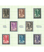 BELGIUM 1935 VF Semi-Postal Used Hinged on List Stamps Scott#B170-7 Quee... - $8.79