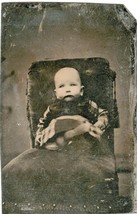 Tintype Photo of Young Baby Mid 1800s (1st one is photo enhanced for details) - £7.58 GBP