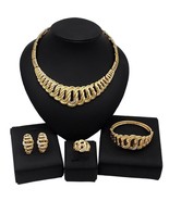 HUGS &amp;KISSES Set necklace Bracelet Earrings 18k Layered Real Gold Filled... - $558.70 MXN