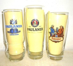 3 Paulaner Salvator Munich Bavaria 0.5L German Beer Glasses - £19.87 GBP