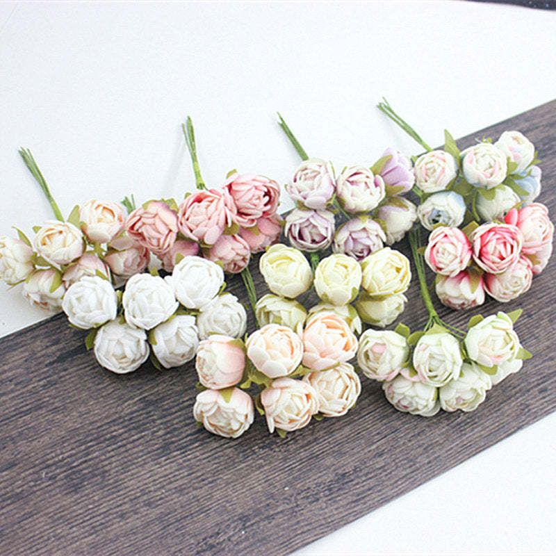 New Artificial Artificial Rose Buds Home Decoration Rose Bouquet Fake Fl... - $2.48