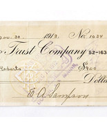 1912 Kineo Trust Company Bank Check E.A. Sampson Dover Maine Signed 1034... - $370.74 MXN 1912 Kineo Trust Company Bank Check E.A. Sampson Dover Maine Signed 1034... - $370.74 MXN