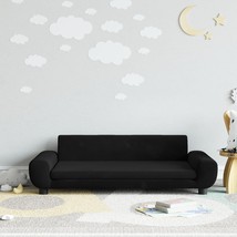 vidaXL Kids Sofa Black Velvet (100% polyester), solid pine wood, foam Mini - $169.36