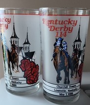 2 ~ Vintage 1988 Kentucky Derby ~ Churchill Downs ~ Mint Julep Collector Glasses - £20.92 GBP