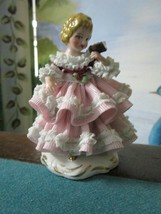 Dresden Antique Figurine Dancer Ladies Lace And Tutu Pick 1 - £44.74 GBP
