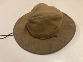 DORFMAN PACIFIC DPC Brown Oilcloth COTTON WIDE-BRIM HAT Hike Sun Cap Sz ... - $326.19 MXN